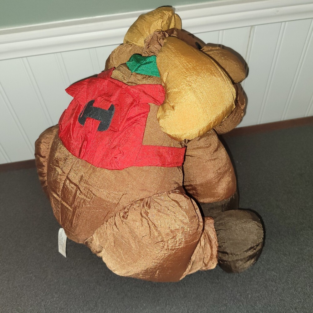 Department 56 Vintage Nylon Reindeer Moose Parachute Plush Puff Stuffed 10" Toy - Picture 4 of 7
